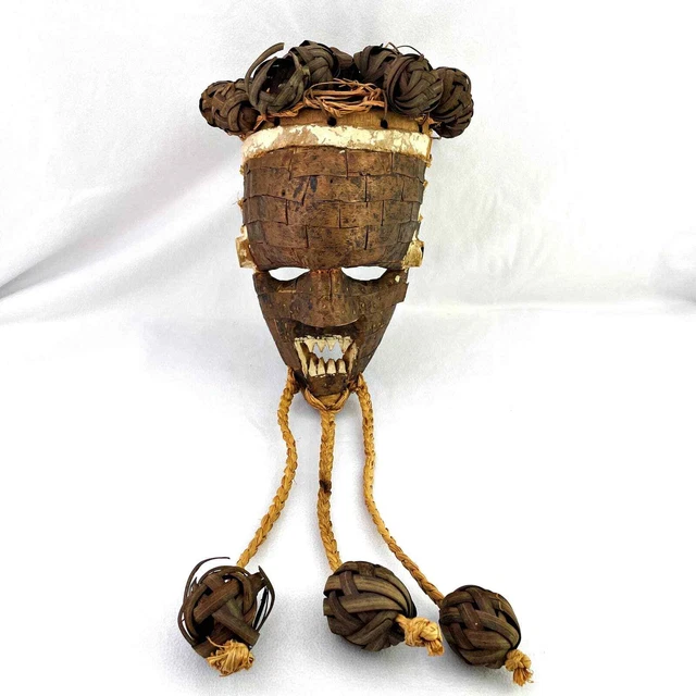 African Tribal Salampasu Mask Democratic Republic of Congo War Ceremonial Patina