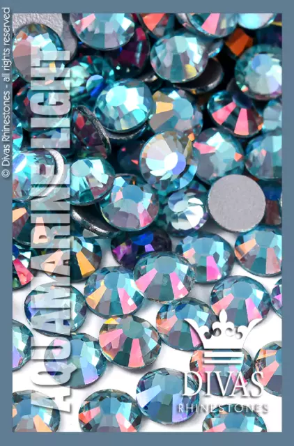 "Estrás recubierto rosa eltanino #2020 cristal de vidrio ""Luz aguamarina""