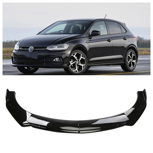 For VW Polo MK5 MK6 MK7 Front Bumper Lip Splitter Chin Spoiler Gloss Black UK