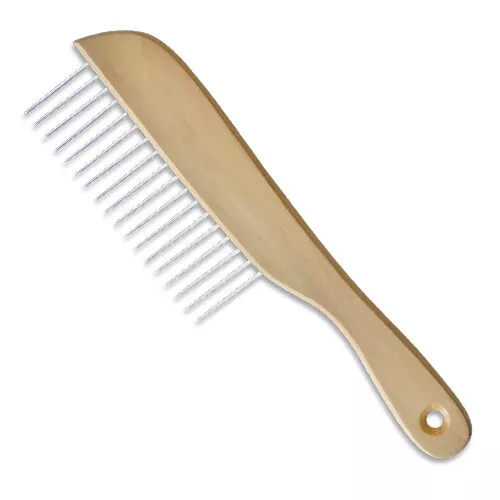 Peigne pour chien, pour chat, en bois, dent large toute race, long poils, brosse