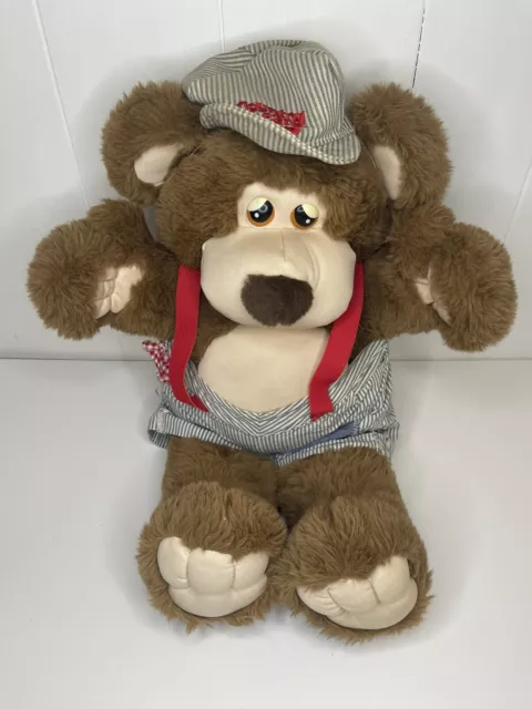 Vintage 1985 Marchon Cuddlin Country Bears Plush Teddy Bear 15" Stuffed Animal