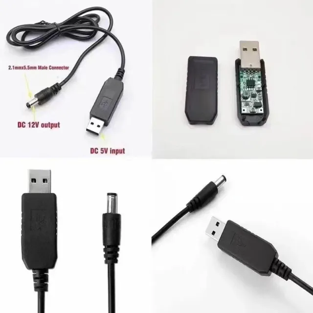 USB TO DC Power Cable 5V To 12V Boost Converter 8 Adapters USB To