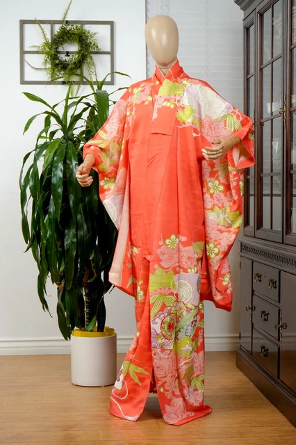 Dear Vanilla Japanese Furisode Kimono Women's Authentic Japan Vintage Mint