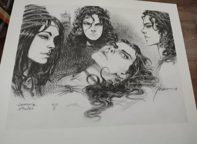 Ex-Libris Murena Lemuria Etudes Dessin Theo Serie Cree Par Jean Dufaux