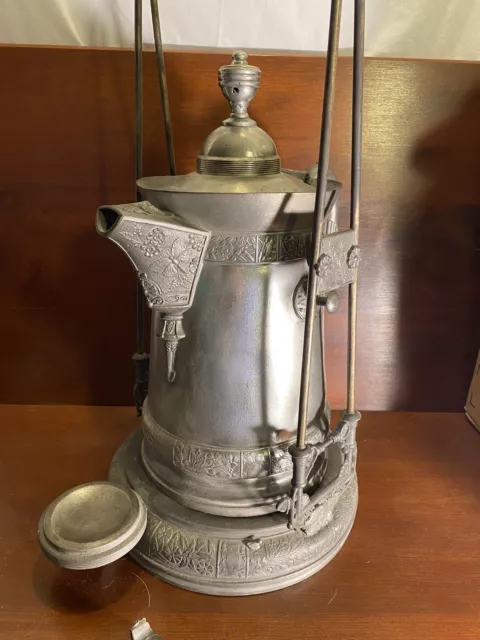 Antique Rockford Silver Quadruple Silver Plate Coffee Tea Pot 1800s Needs Repair