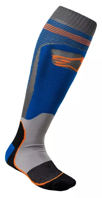 Alpinestars MX Plus-1 Socks Sm Blue/Fluo Orange