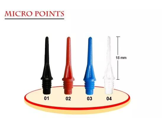 Harrows Micro Points Softdart Spitzen Kurz 2ba - in 4 Farben - versandkostenfrei