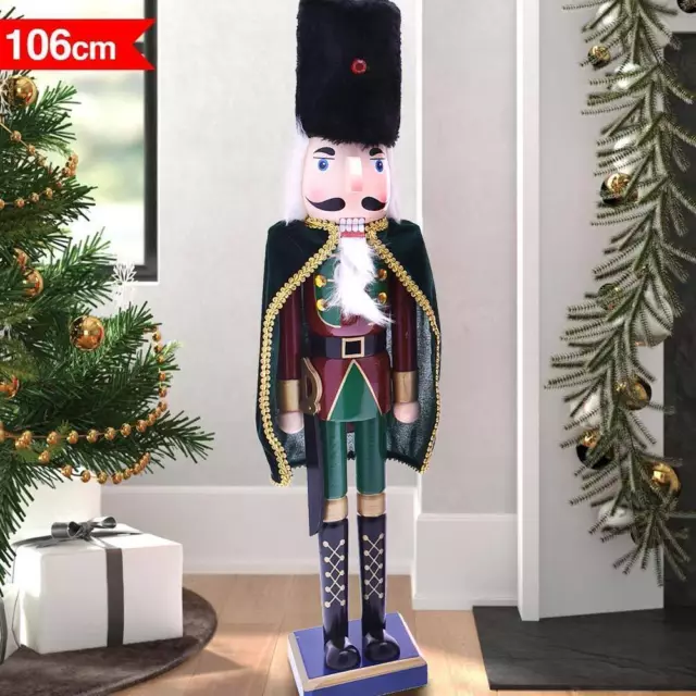 Soldato Schiaccianoci di Natale in Legno Altezza 106 cm Decorazioni Natalizie