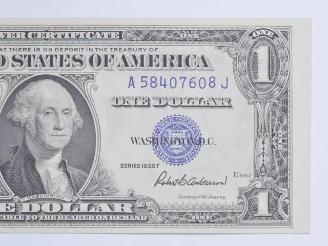 1935-F Silver Certificate $1 Blue Seal - Uncirculated US Paper Money *0289