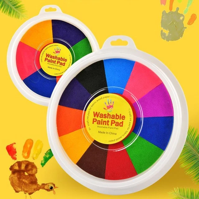 Finger Painting Kit, 6/12Colors Kids Washable Finger Painting Set with Painting