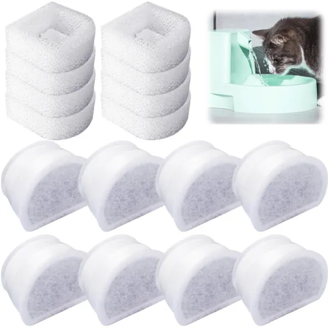 Replacement Carbon Filters for PetSafe Drinkwell Water Fountain +Pre-Filter Foam