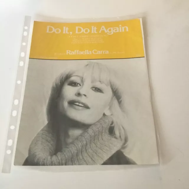 Do it, do it again. Franco Bracardi. Raffaella Carra. Seltene Vintage Noten