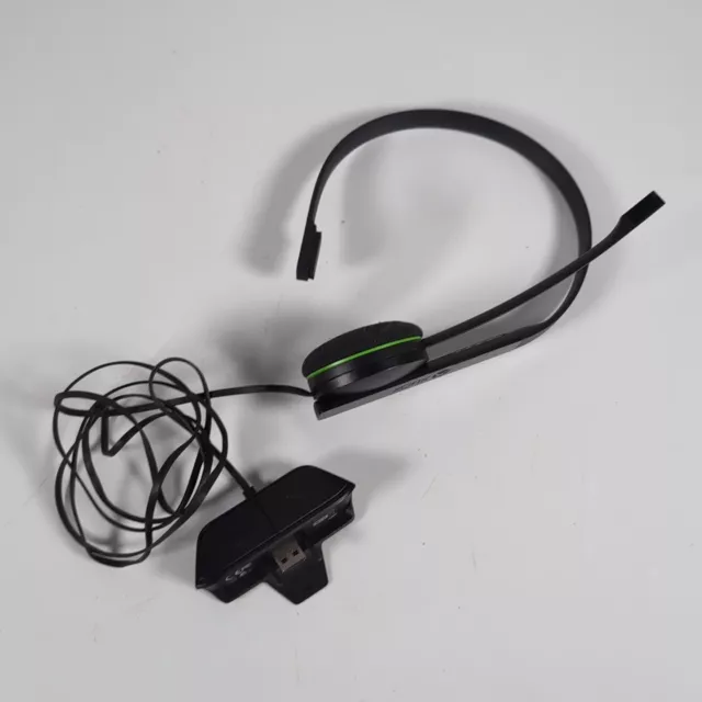 Official Xbox Chat Wired Headset for Xbox One Tested Working 1564 Black Green