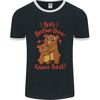 Big Brother Bear Knows Best Funny Mens Ringer T-Shirt FotL