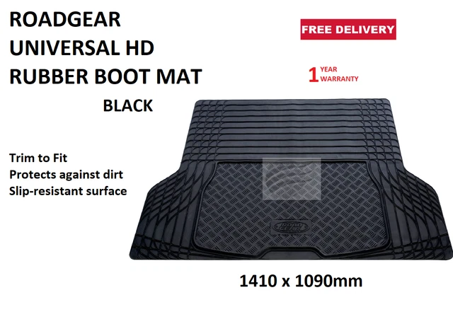 ROADGEAR UNIVERSAL HD RUBBER BOOT MAT TRIM TO FIT 1410 x 1090mm BLK  RGABM1