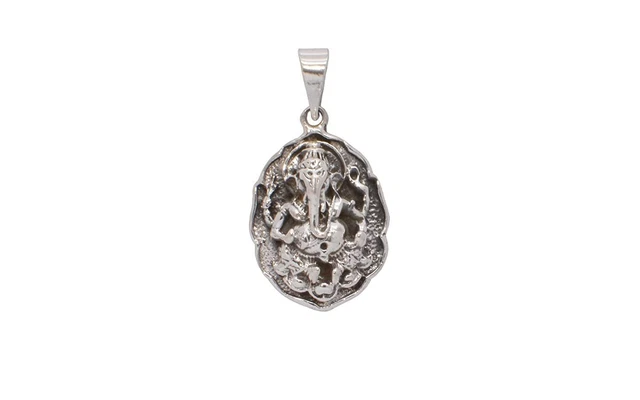 925 Sterlingsilber Ganesh Anhänger Mit Basis Hintergrund Für Damen & Herren