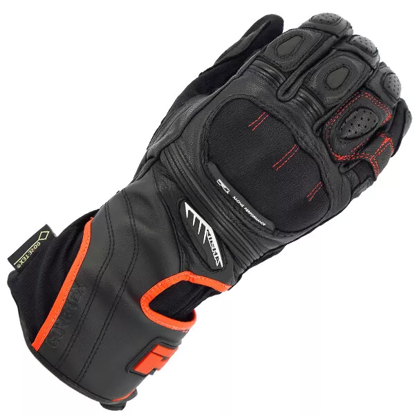 Richa Extreme 2 Goretex Gore-Tex Waterproof D30 Motorcycle Gloves Black Flo Red