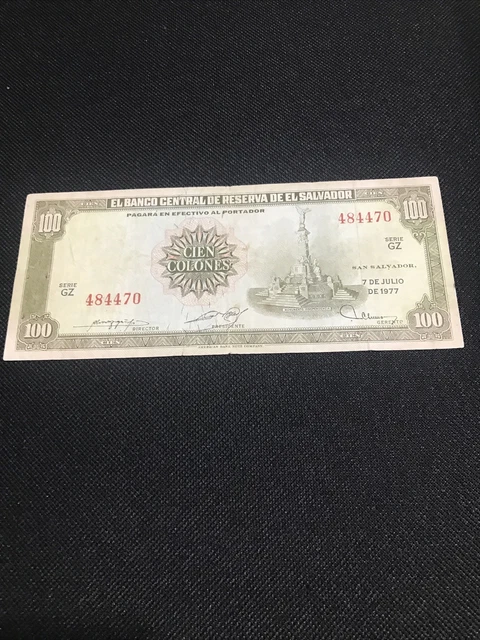 El Salvador 🇸🇻 100 Cólones 1977