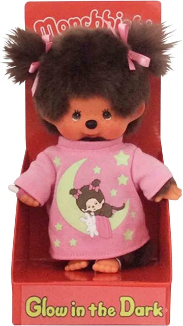 Sekiguchi 223732-Originale ragazza Monchhichi, in peluche, camicia da Marrone