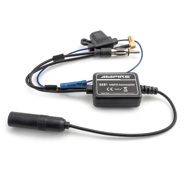Ampire DAB1 Plug & Play Attivo din DAB+ Antennensplitter Distributore Antenna