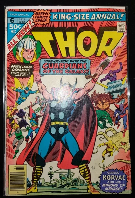 Thor Annual #6 (June, 1977 Marvel) 2nd app. & origin of Korvac - 🔥🔥