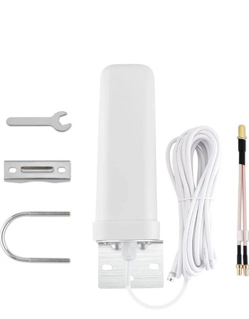 Antenne 4G LTE Exterieur ZHITING Mimo - 698-2700MHz Gain 12dBi - Câble 2x5m - Compatible Routeurs 4G