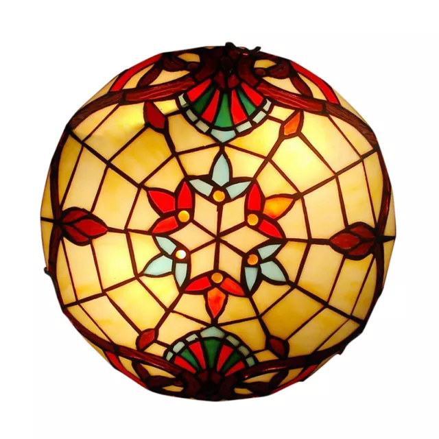 Tiffany Art Deco Stained Glass Flush Mount Ceiling Light Chandelier Fixture