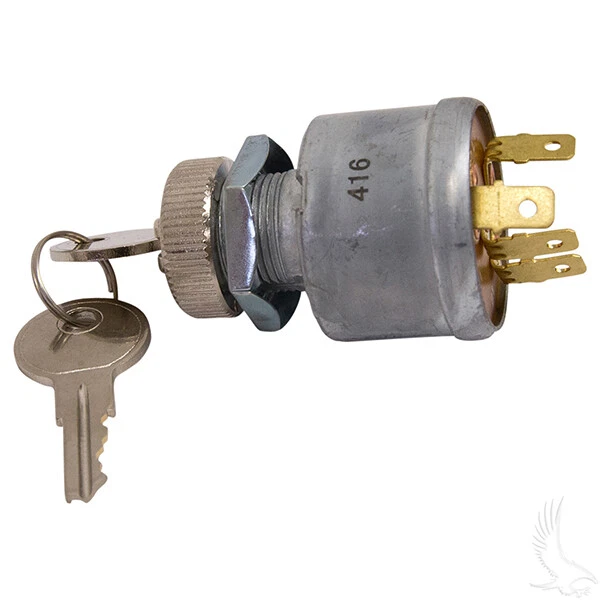 EZGO GOLF CART KEY SWITCH 4 TERMINAL WITH FACT LIGHTS UP TXT Medalist