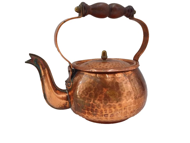 Théière En Cuivre Poli Arterameferro – 20 Cm – Idéale Pour Infusions Et Thé – Fabriquée En Italie