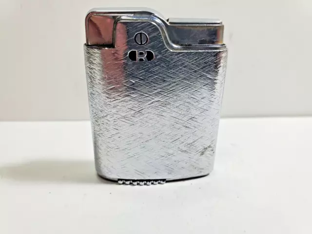 Vintage Working Ronson Essex Lighter Chrome Art Deco Design 5845/26