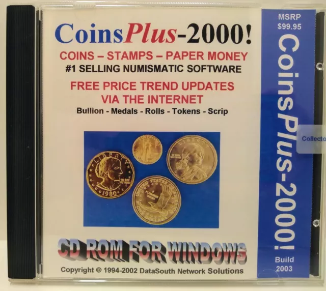 CoinsPlus 2000 Gold Edition - Collector's Paradise Software - Coin Database