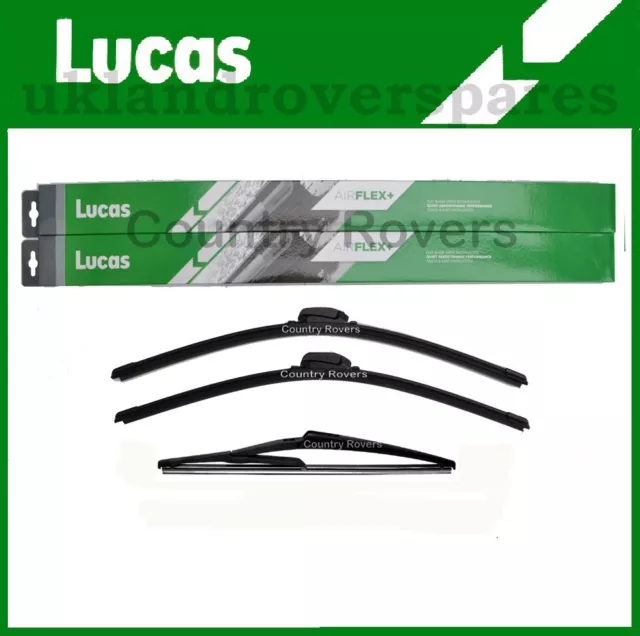 PEUGEOT 807 WIPER BLADES 2 26" LUCAS FRONT & QUALITY 14" REAR FITS 2006 to 2010