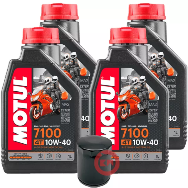 TAGLIANDO 4L OLIO MOTUL 7100 10W40 FILTRO HONDA CB F Hornet 600 1998-2002