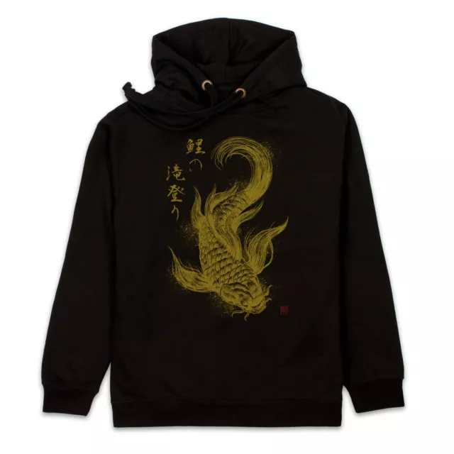 Felpa con cappuccio giapponese Koi carpa pesce anime tatuaggio uomo donna felpa con cappuccio felpa con cappuccio top