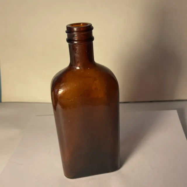 Vintage Amber Glass Apothecary Bottle