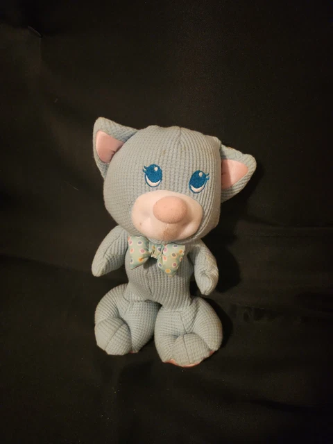 Fisher Price Cozies Thermal Waffle Weave Blue Bear Plush