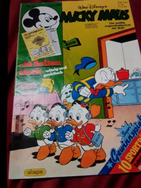 Micky Maus Heft Nr 47 16.11.1985 Walt Disney