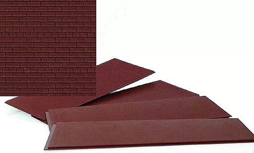 Walthers Cornerstone HO Brick Sheet Dark Red 933-3523