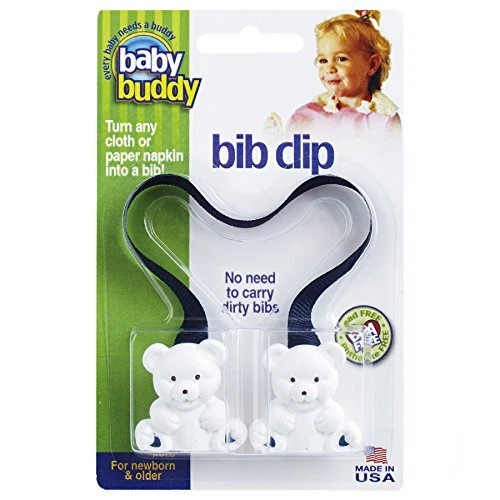 Baby Bib Clip Turns Any Cloth, Towel, or Paper Napkin Into 1 Count Navy