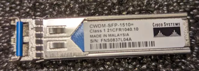 Cisco CWDM-SFP-1510 1510nm 1Gb SFP Transceiver 25km Genuine