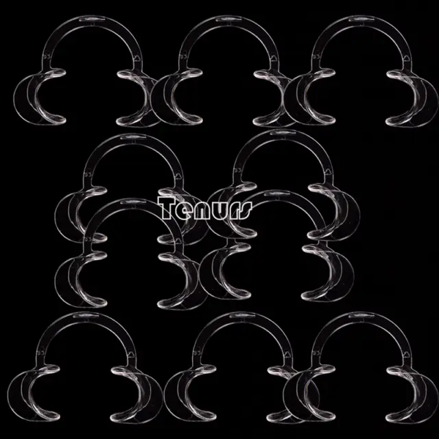 30pcs Dental Intraoral Cheek Lip Retractor Mouth Opener C Type S size Clear