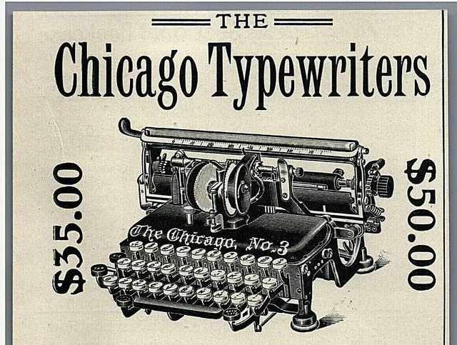 1903 Chicago TYPEWRITER $35 - $50 ORIGINAL Magazine Advertisement Buy Stock 5799