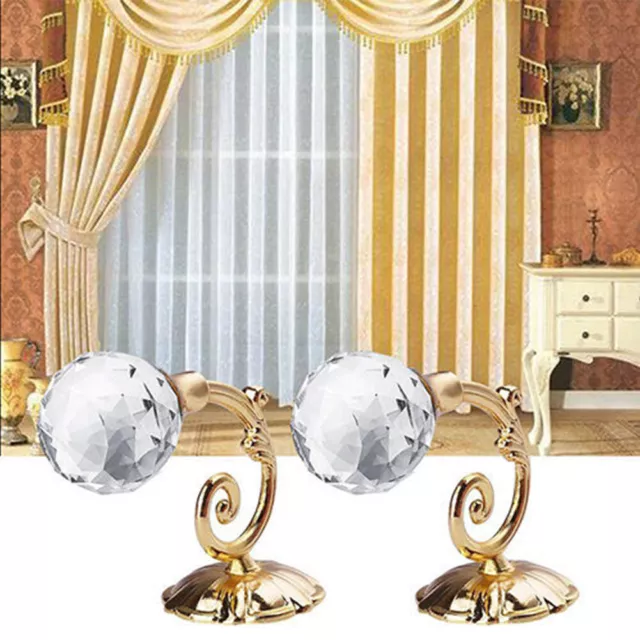 Rhinestone Curtain Hold Backs Tie Back Wall Door Hook Holder Decoration