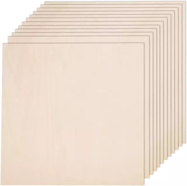 10 Pack Basswood Sheet, 1/16 X 8 X 12 Inch Thin Plywood Wood Sheets for  Crafts