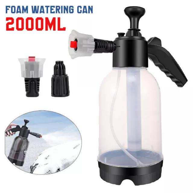 2L Car Wash Foam Sprayer Hand Held Pump Wash Spray Bottle Snow Foam Detailing