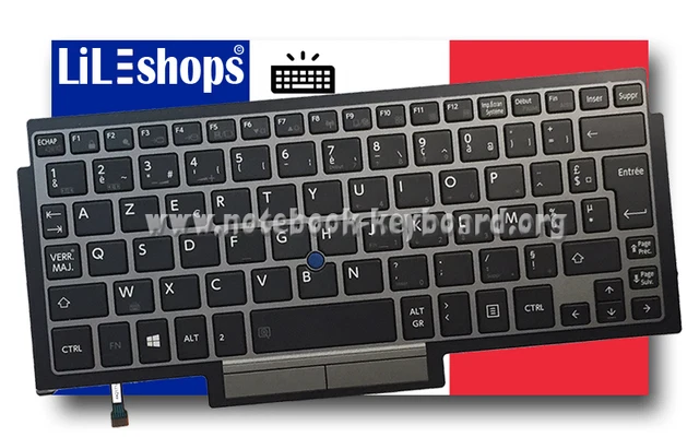 Clavier AZERTY Français Compatible Toshiba PK130741A15 Noir - Neuf Sous Blister
