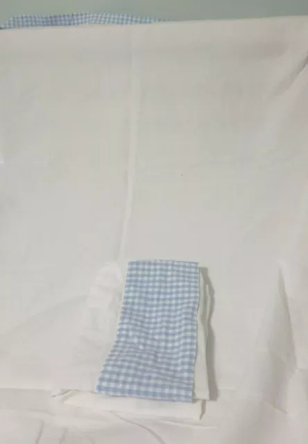 Bubba Blue Sheet And Pillowcase Cot Set Baby Sheet Blue And White Squares 2