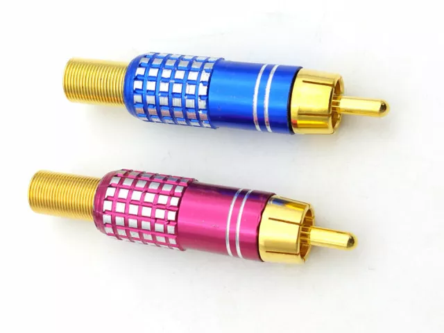 20pcs gold-plated  RCA Male Plug Solder  Audio Video Adapter connector