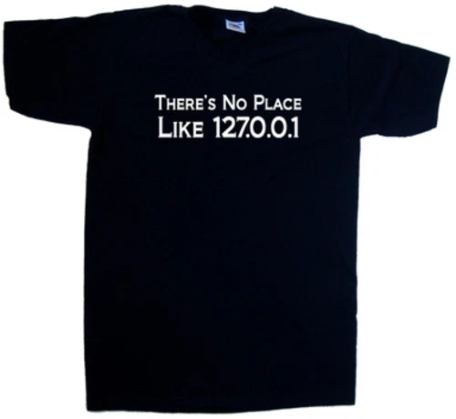 Theres No Place Like 127.0.0.1 T-shirt collo a V divertente