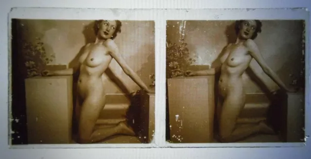 - Érotisme Nu Artistique Femme Nue Plaque Verre Stereoscopique 13X6 Vs 1900 N°2